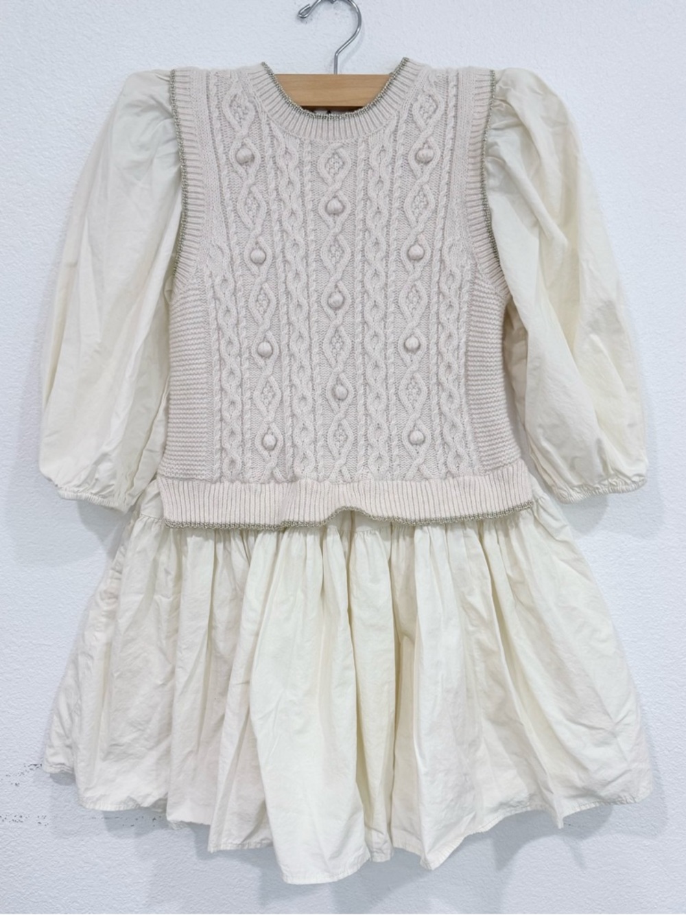A Loves A Little Girls Fit-And-Flare Dress Twofer Style Size Large